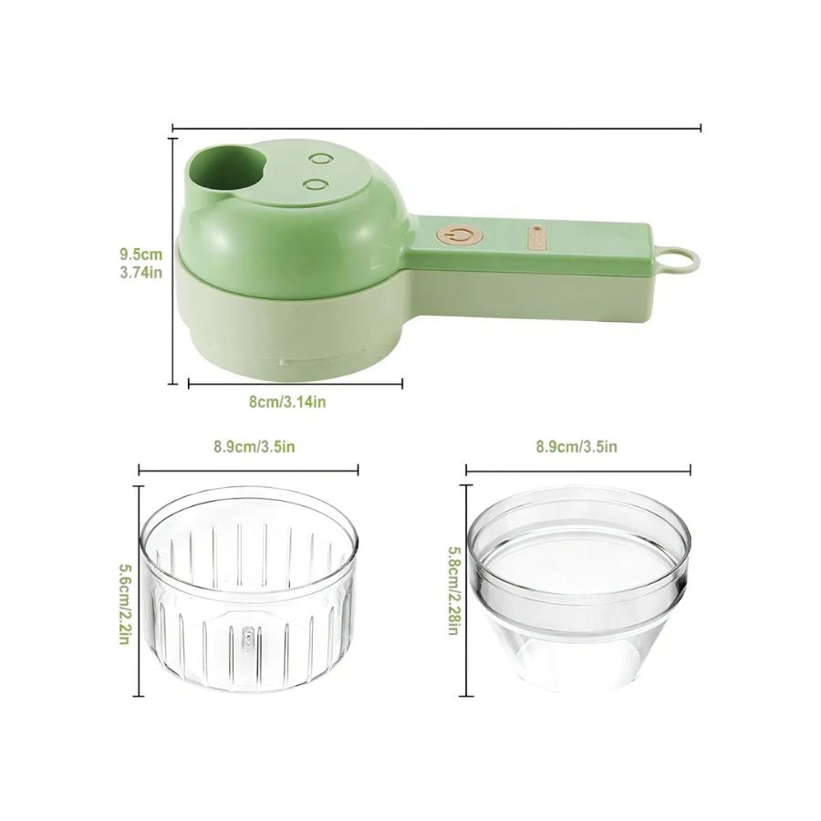 CORTADOR Y PICADOR ELÉCTRICO 4 EN 1 VERD