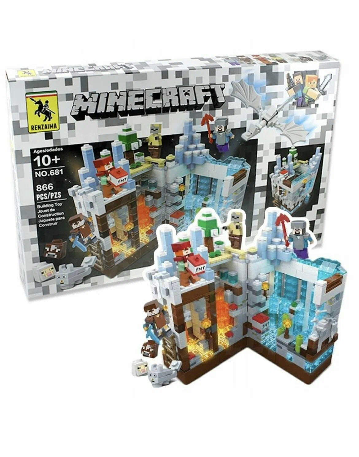 LEGO FORTALEZA DE HIELO-FUEGO MINECRAFT